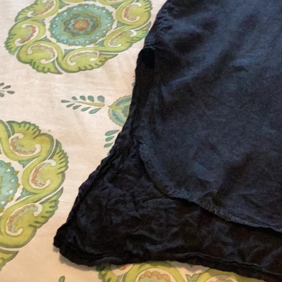 Meo Meli Chic Black Long Sleeve Linen Dress 8-10 - Picture 9 of 13